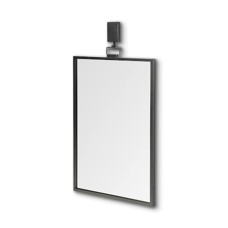 Homeroots Rectangular Black Metal Frame Wall Mirror 376410
